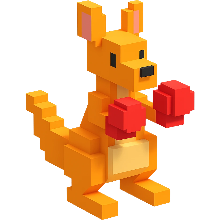 кенгуру в боксерских перчатках, no background emoji