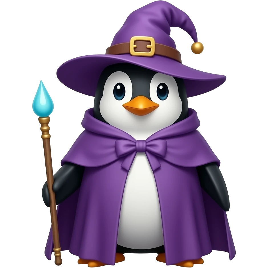 Penguin Wizard emoji