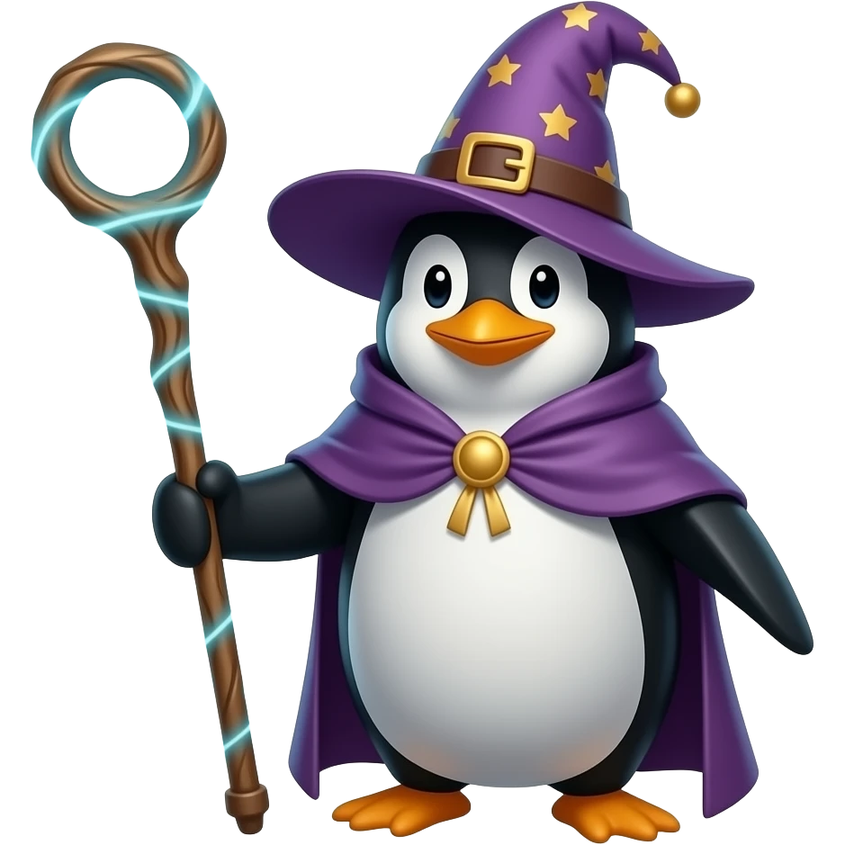 Penguin Wizard emoji