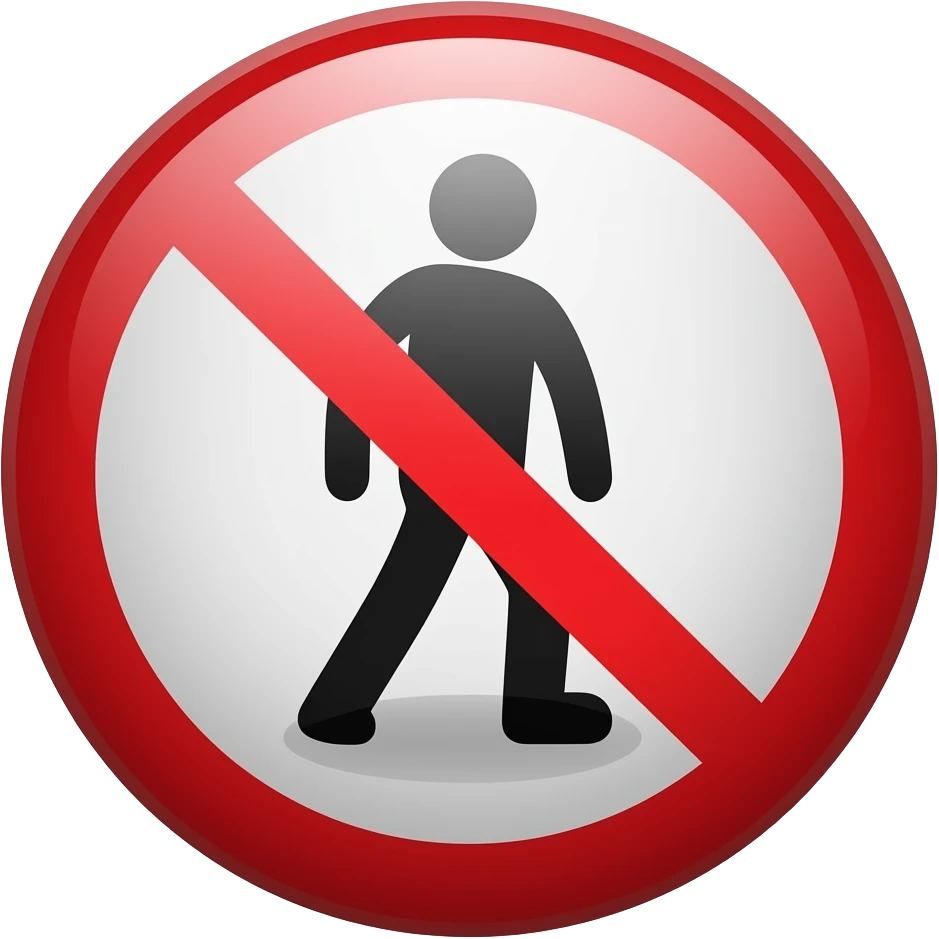 Do not step emoji