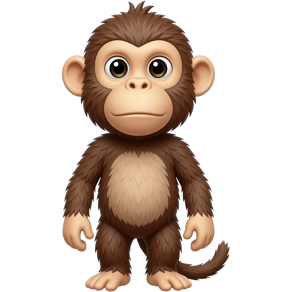 monkey thinking straight face emoji