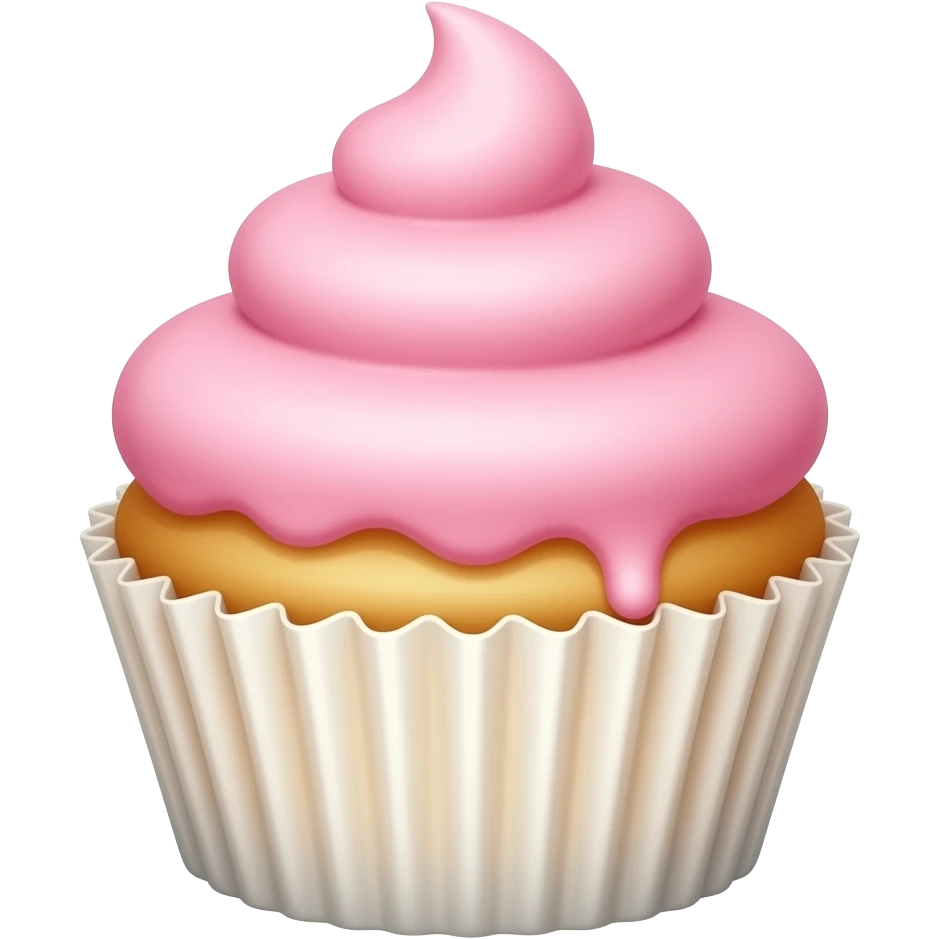 Cupcake with pink icing emoji