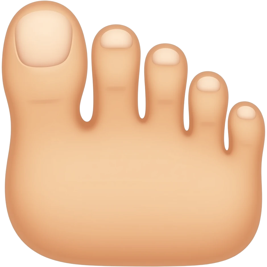 a  singular jumbo toe emoji