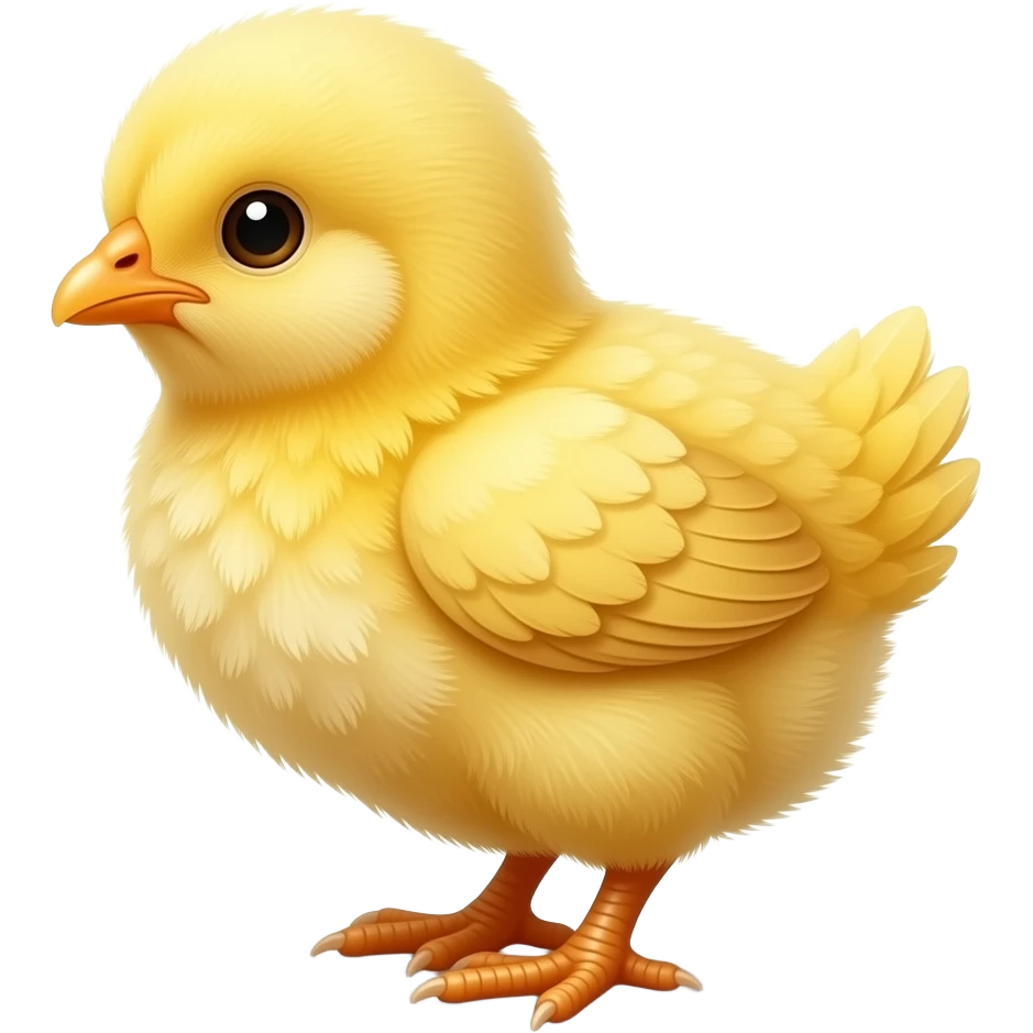 Cute Yellow Baby Chicken real side profile emoji