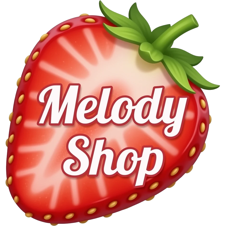 توت فرنگی صورتی که بنویسه ملودی شاپ 🍓 emoji