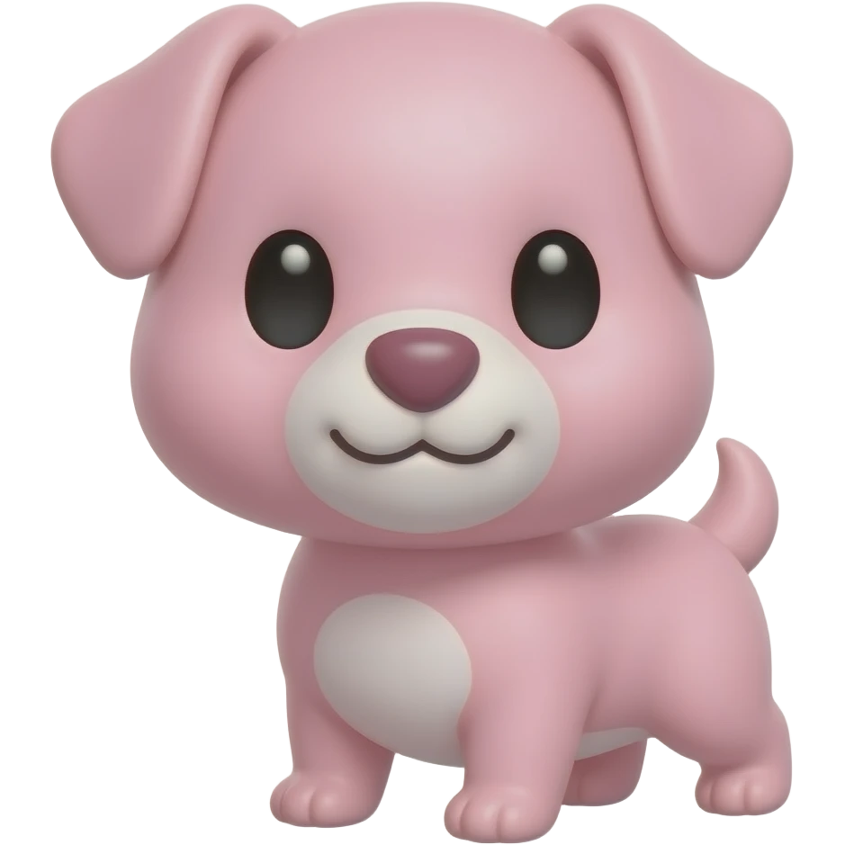 Pink colored pookie emoji