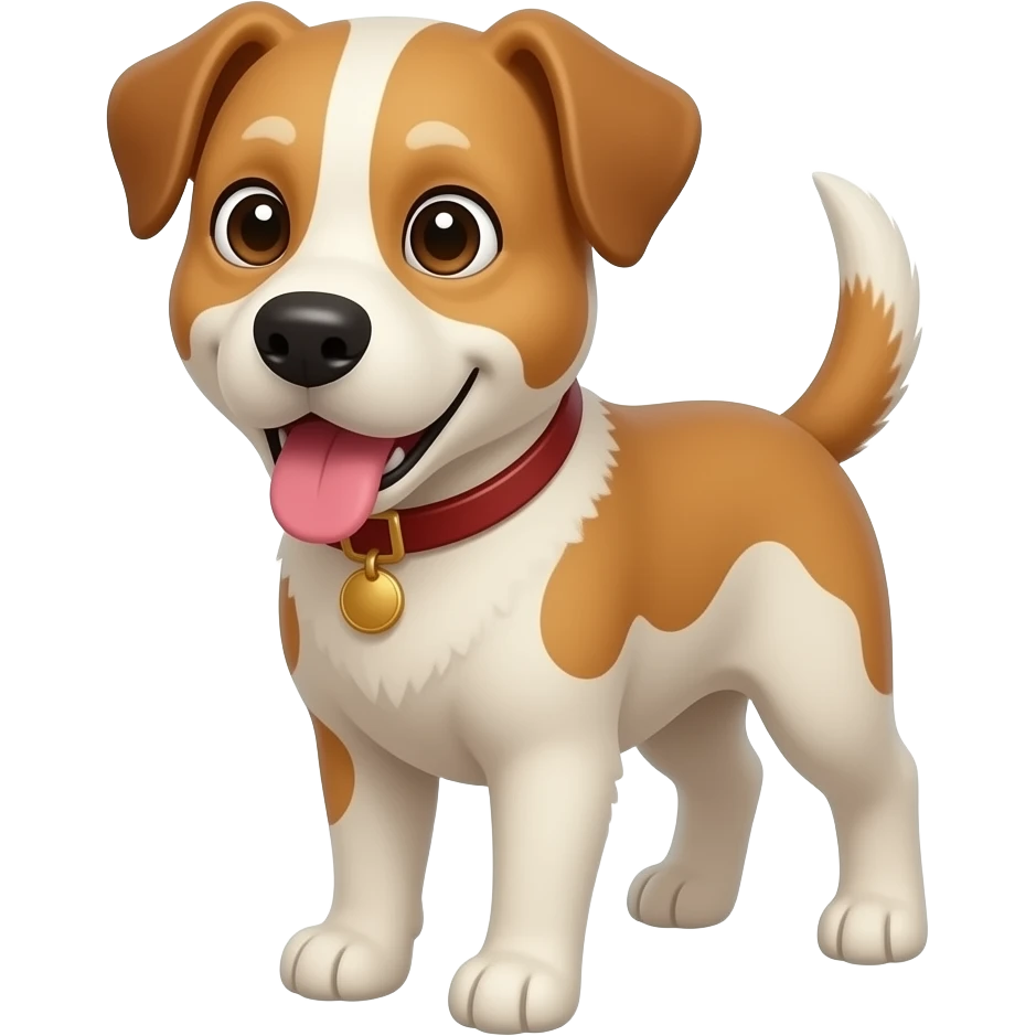 Dog with human face emoji