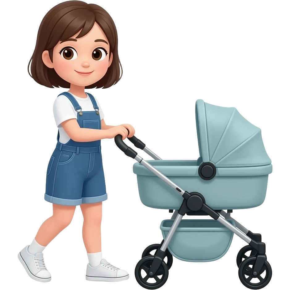 girl pushing emoji