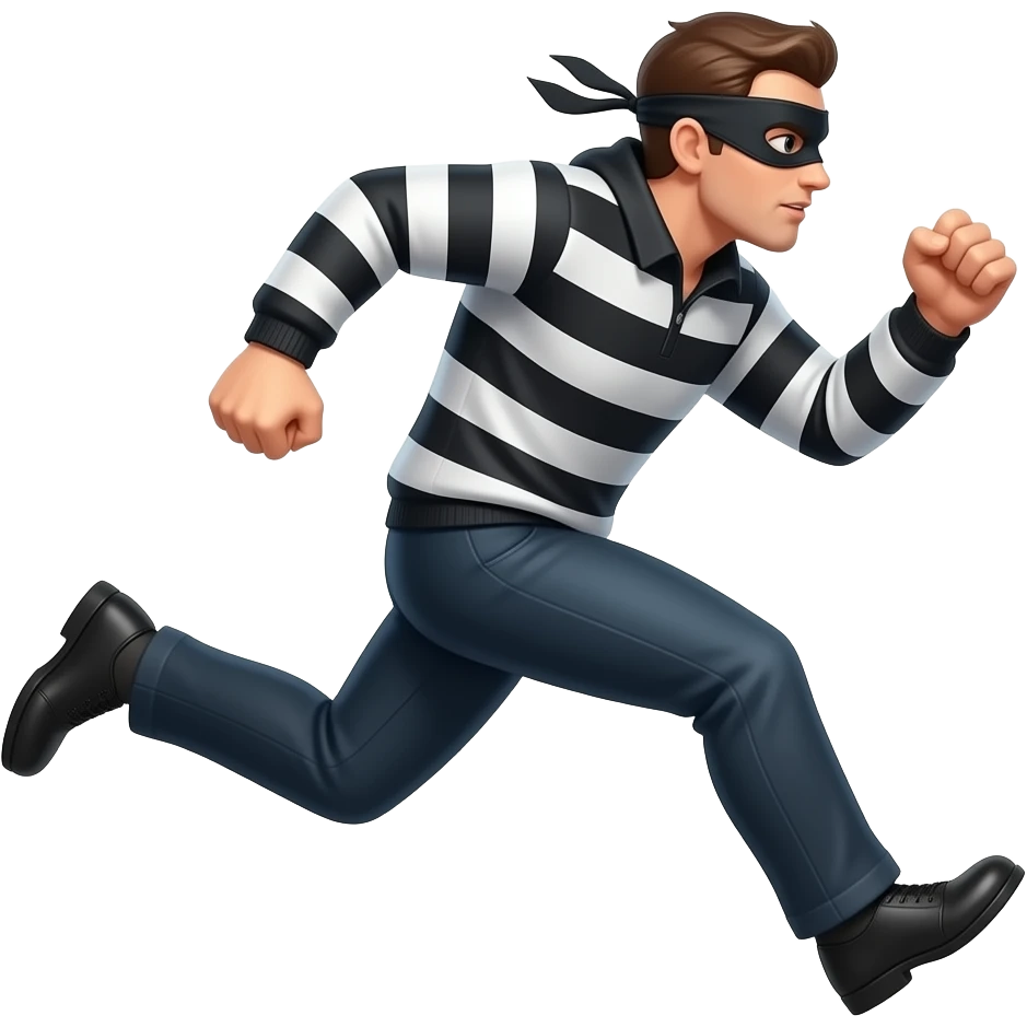 Un ladron corriendo emoji