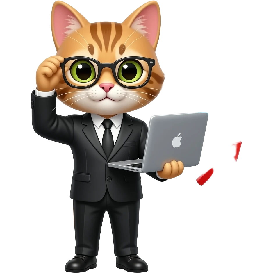 Сделай  кота диджитал маркетолога emoji