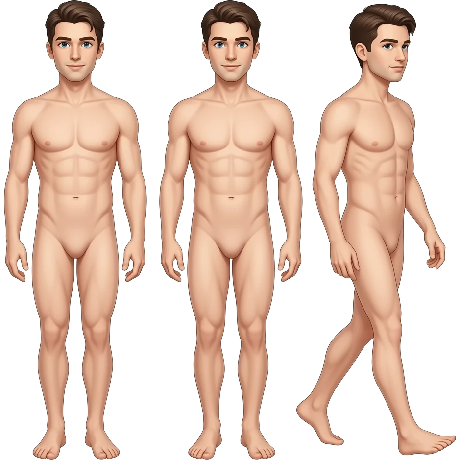 Naked white 🧎🚶🧍🧍🧎🧍man hd full body emoji