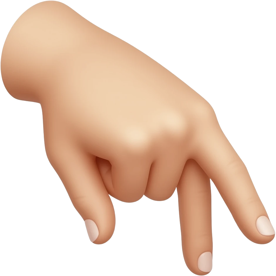 Index and middle finger facing down with thumb out emoji