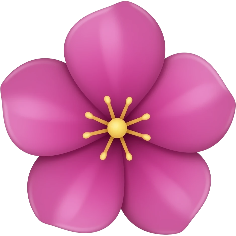 Dark pink color jasmine emoji