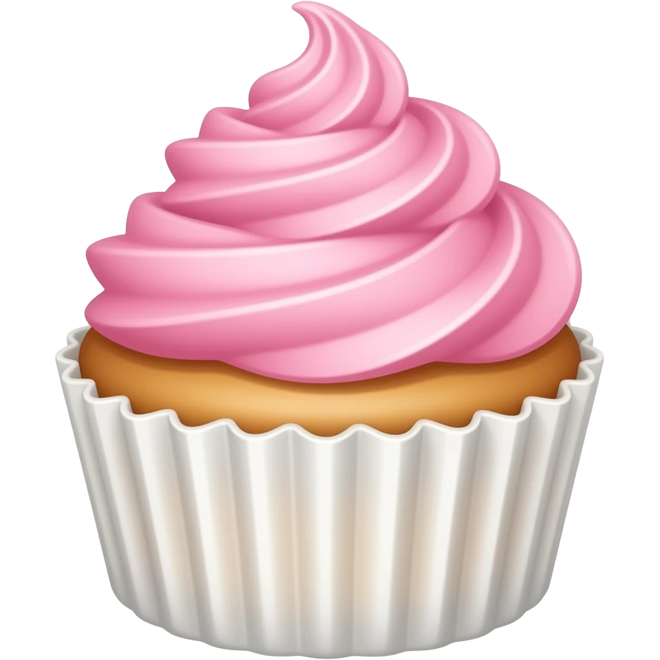 Cupcake with pink icing emoji