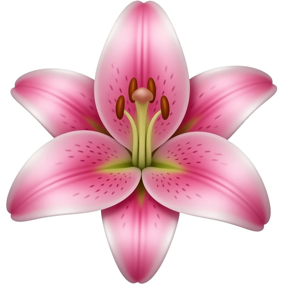 Rose-pink lily emoji