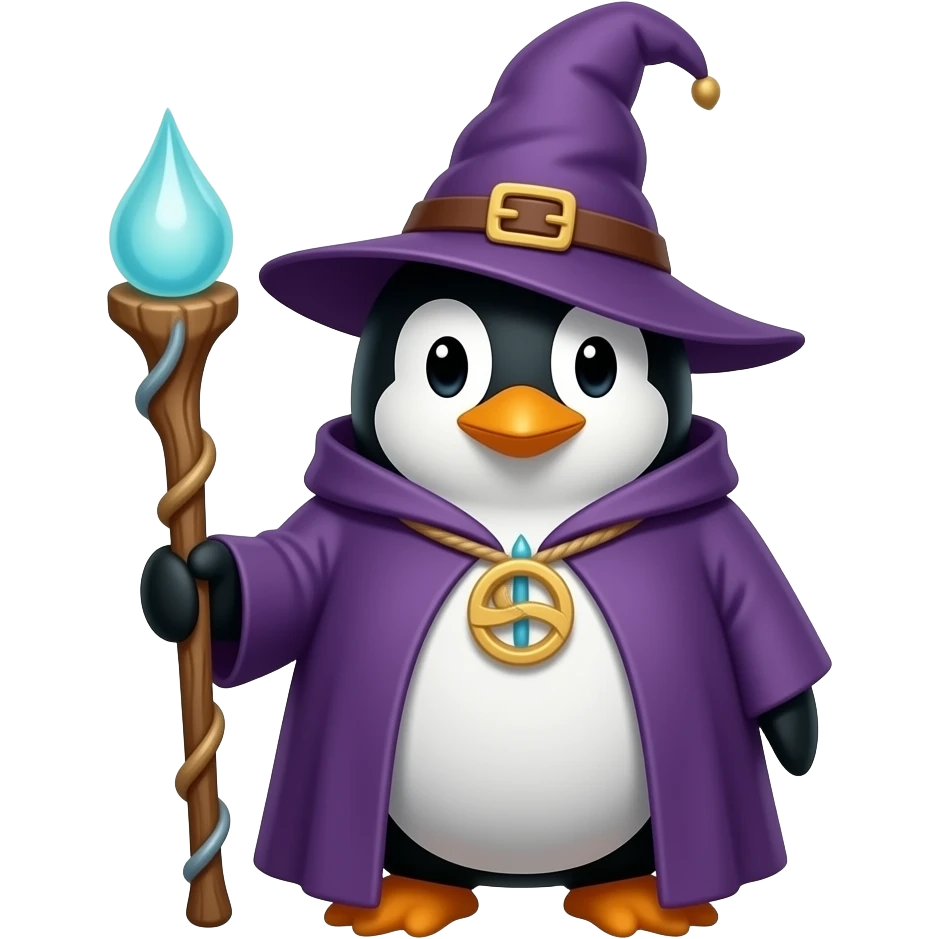 Penguin Wizard emoji