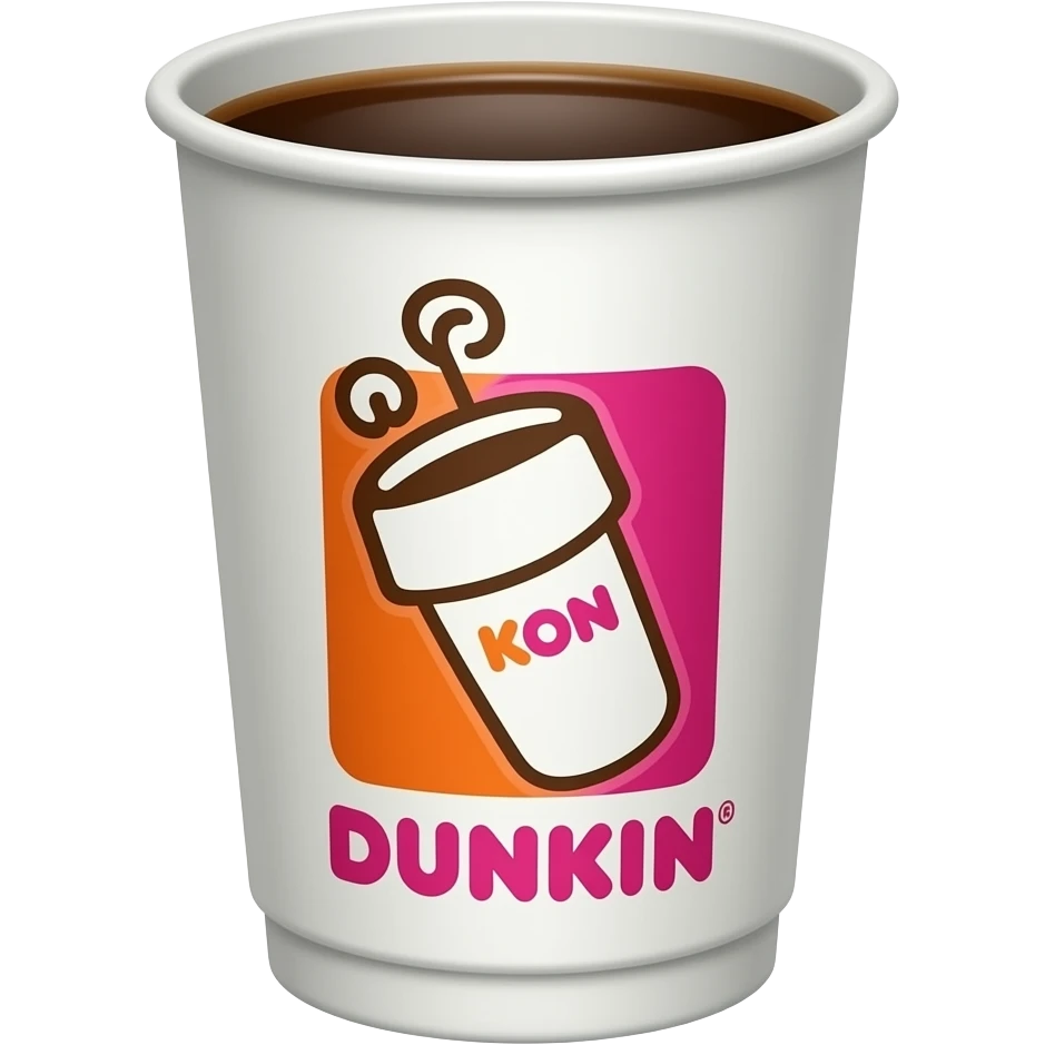 Dunkin coffee emoji