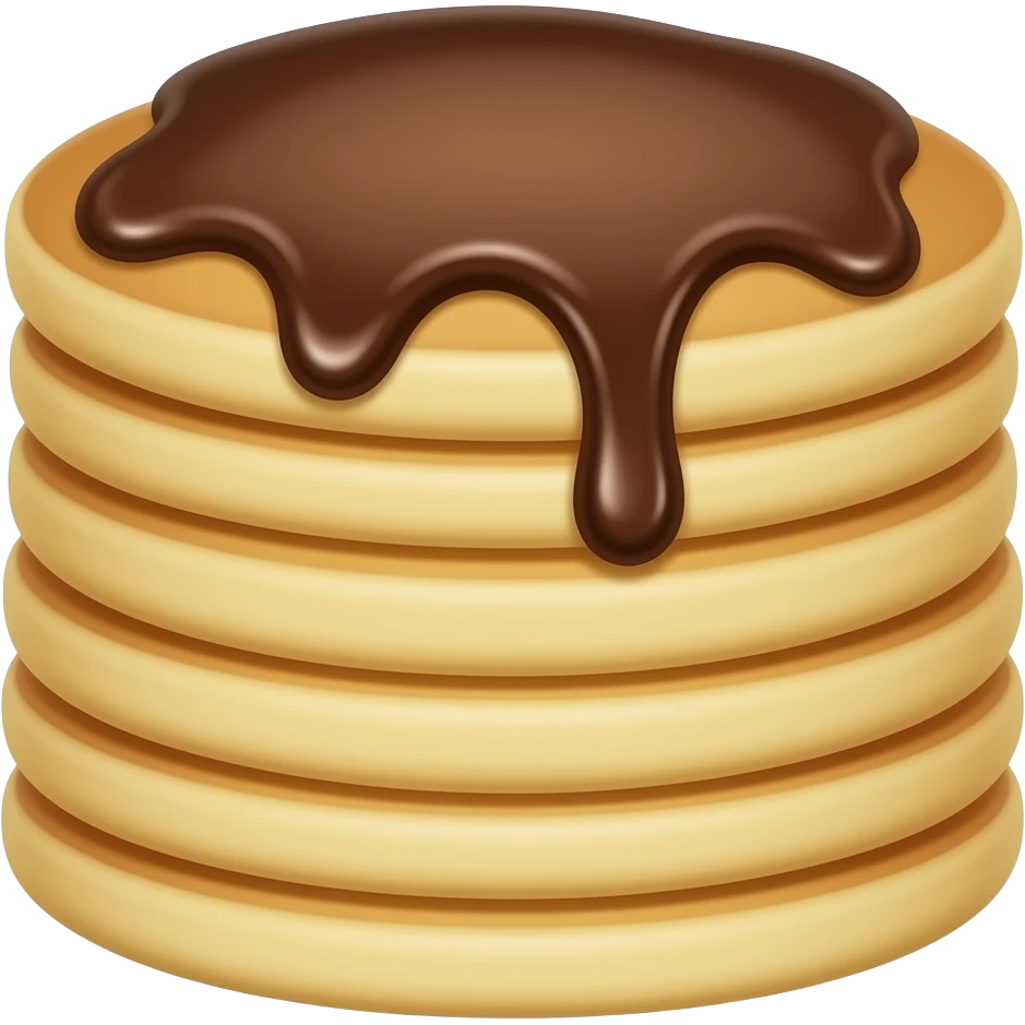 Tortitas con sirope de chocolate emoji