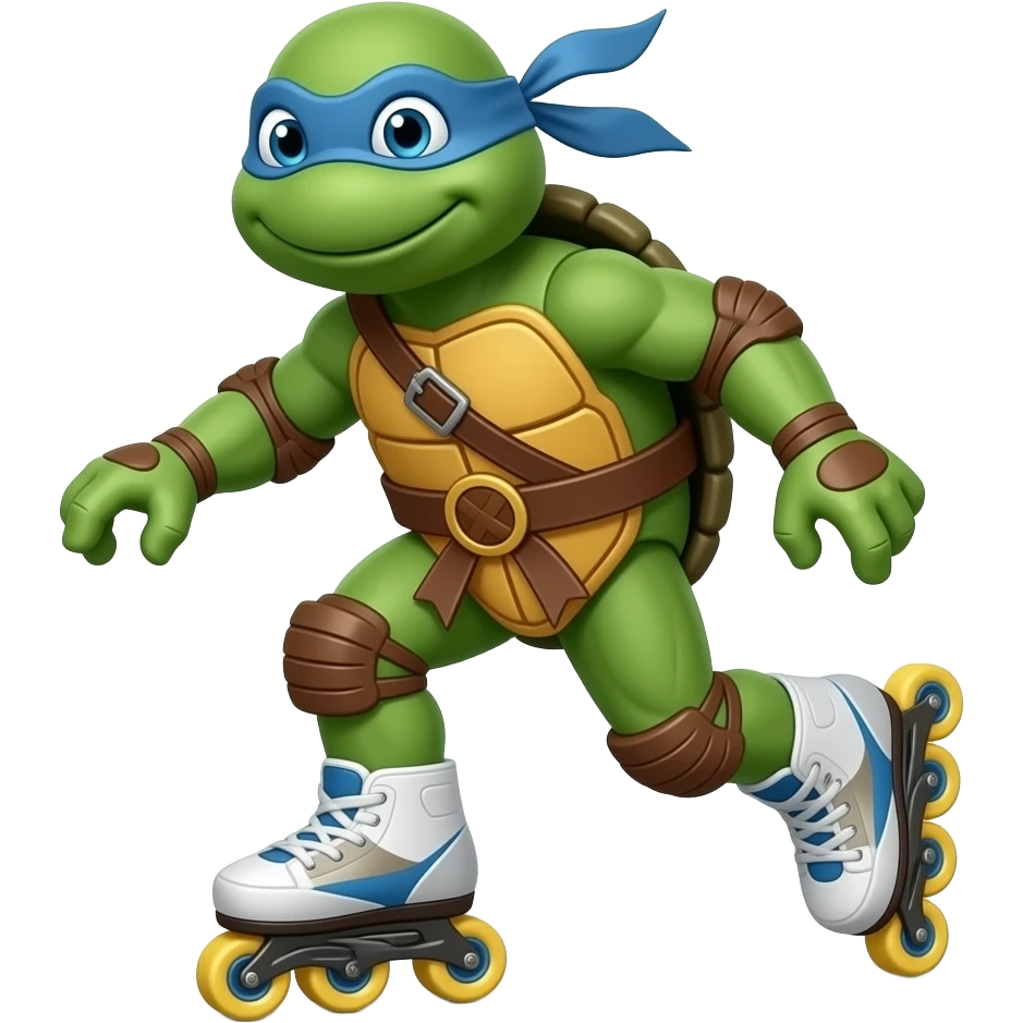 Ninja turtle rollerblading emoji