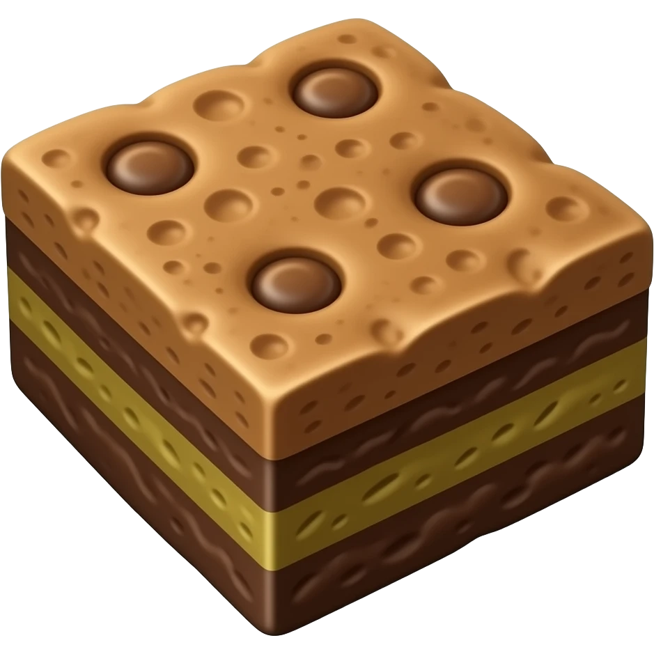 Weed brownie emoji