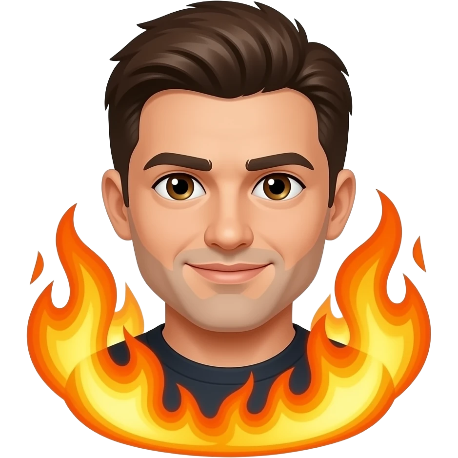 persona con fuego emoji