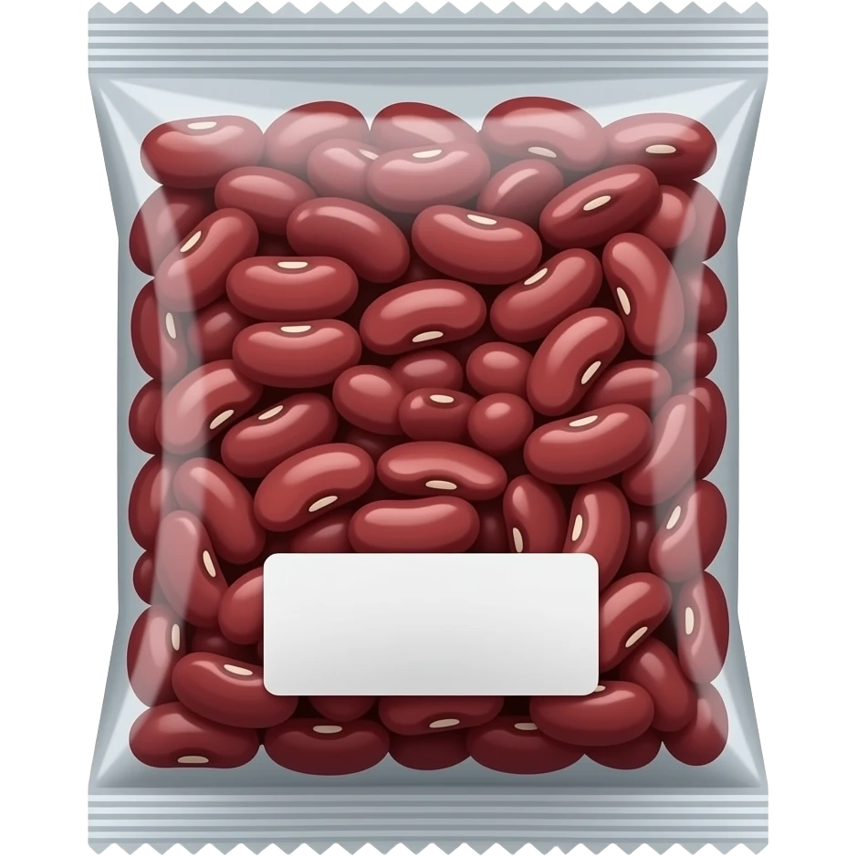 grocery store package of dried kidney beans emoji | AI Emoji Generator