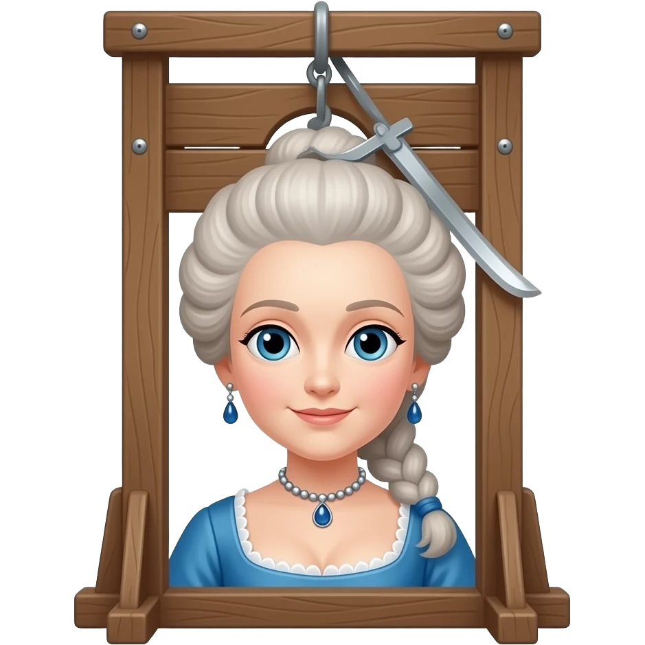 marie antoinette in the guillotine emoji