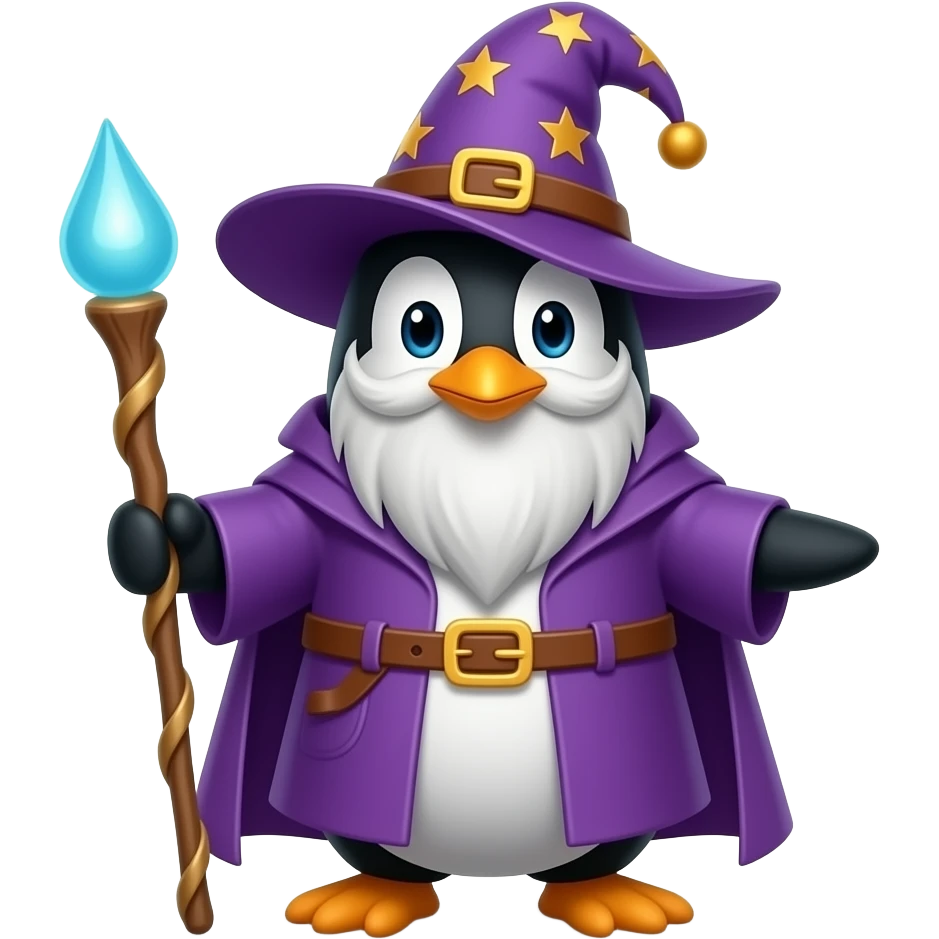 Penguin Wizard emoji