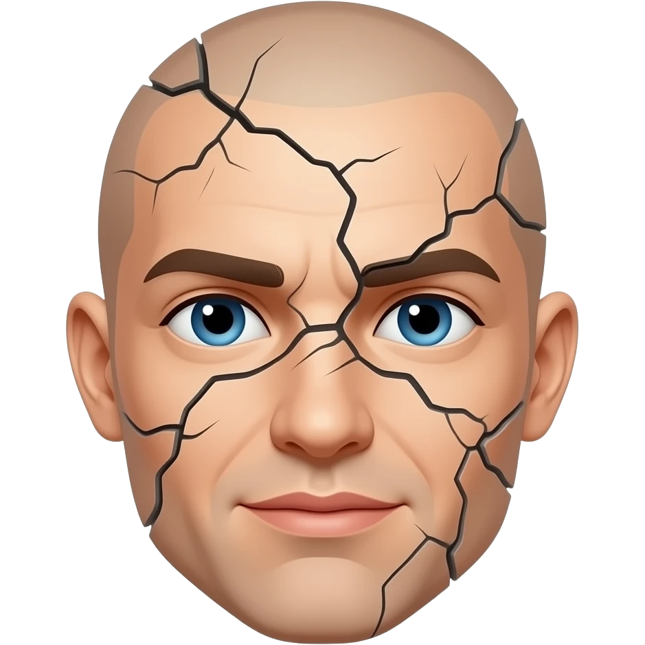 Cracked face emoji