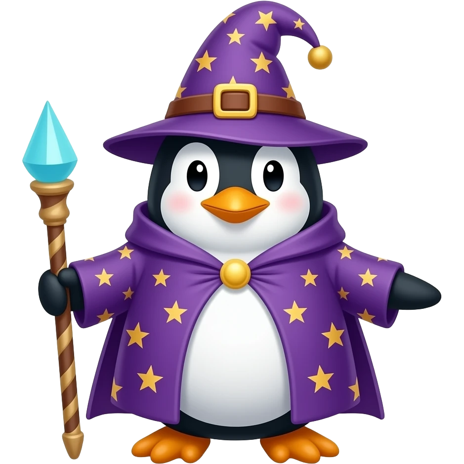 Penguin Wizard emoji