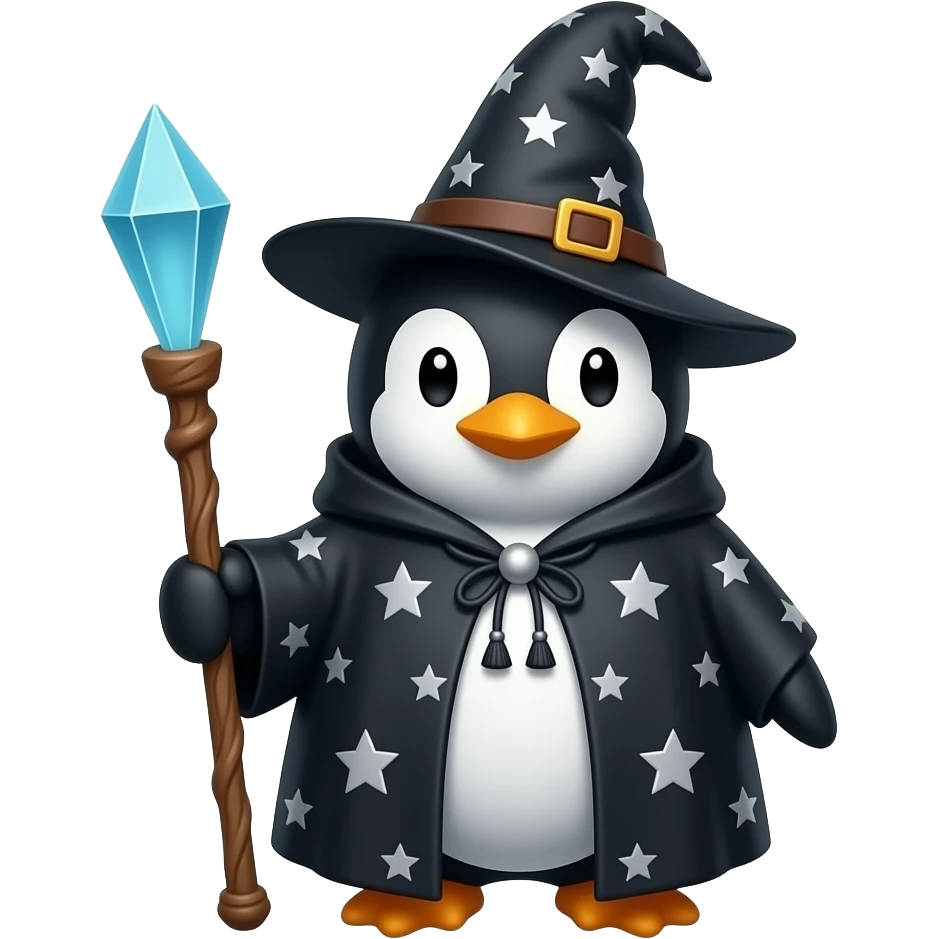 Penguin Wizard emoji