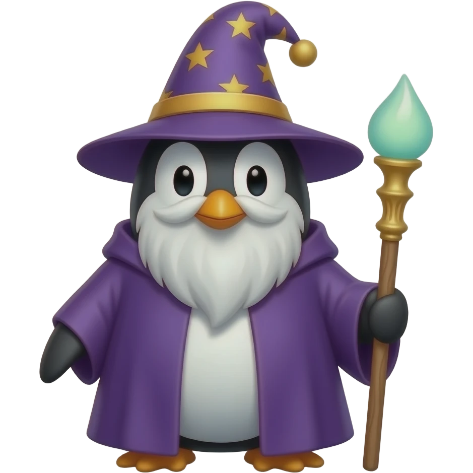 Penguin Wizard emoji
