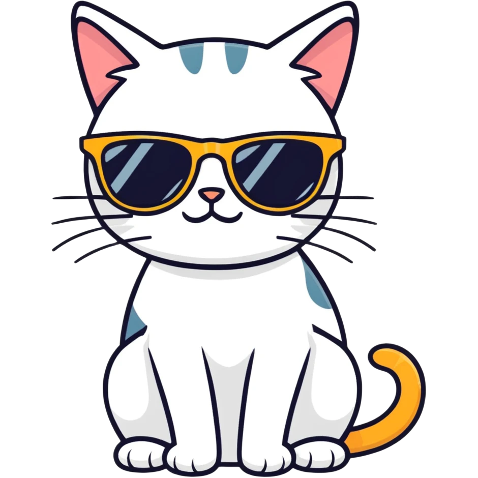 Cat with sunglasses emoji