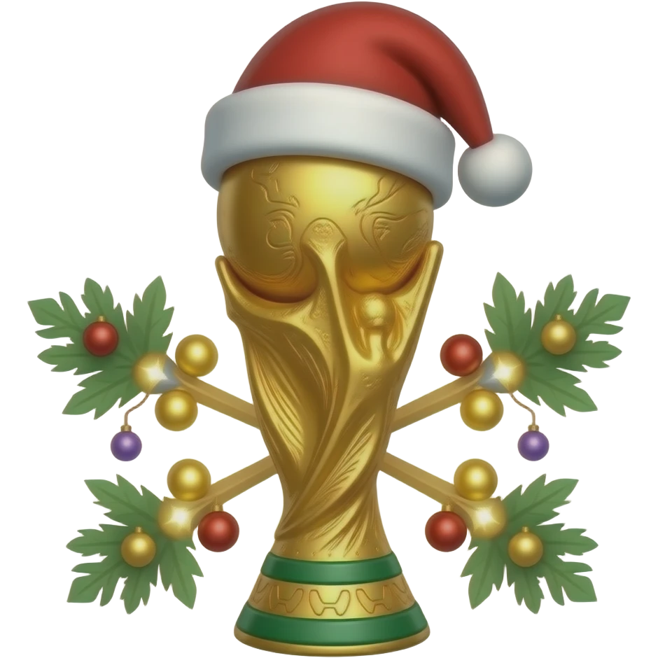 World cup trophy christnas edition emoji