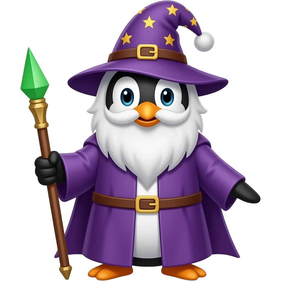 Penguin Wizard emoji