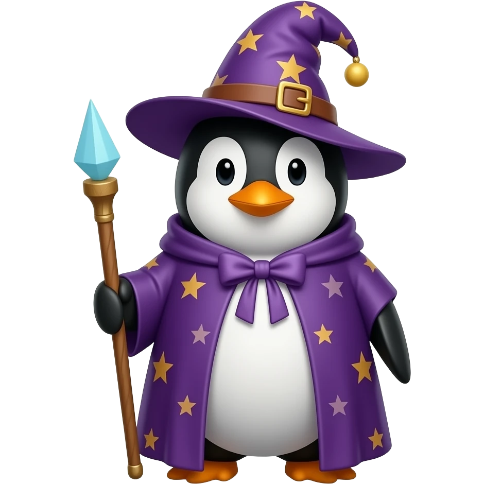 Penguin Wizard emoji