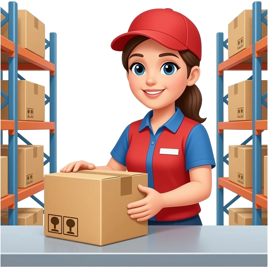 Female parcel work emoji