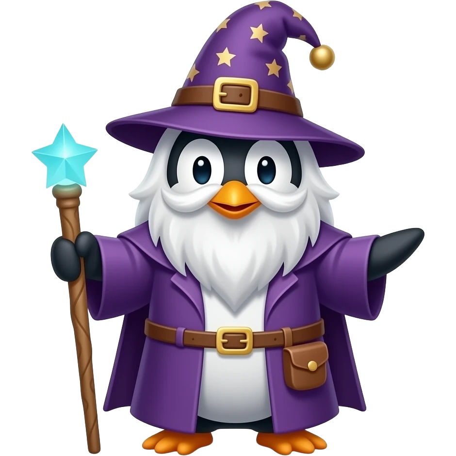 Penguin Wizard emoji