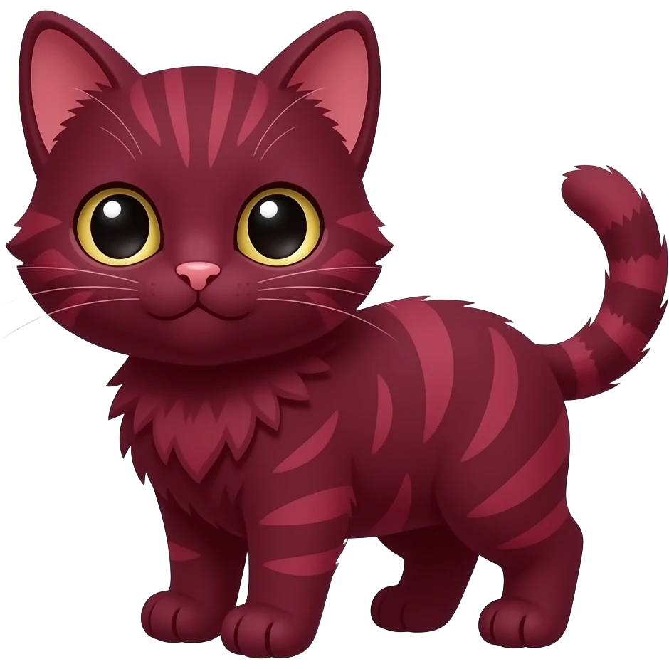 Dark red cute emoji