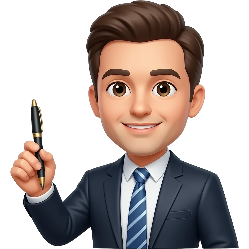 scriptwriter with pen on hand emoji