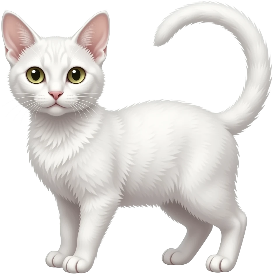 White tall thin feathery elegant litten-absol-Pygmy-Abyssinian-Oriental-albino-feline emoji