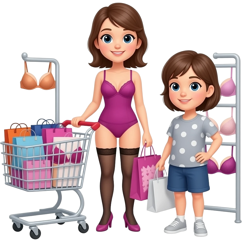 lingerie shopping emoji