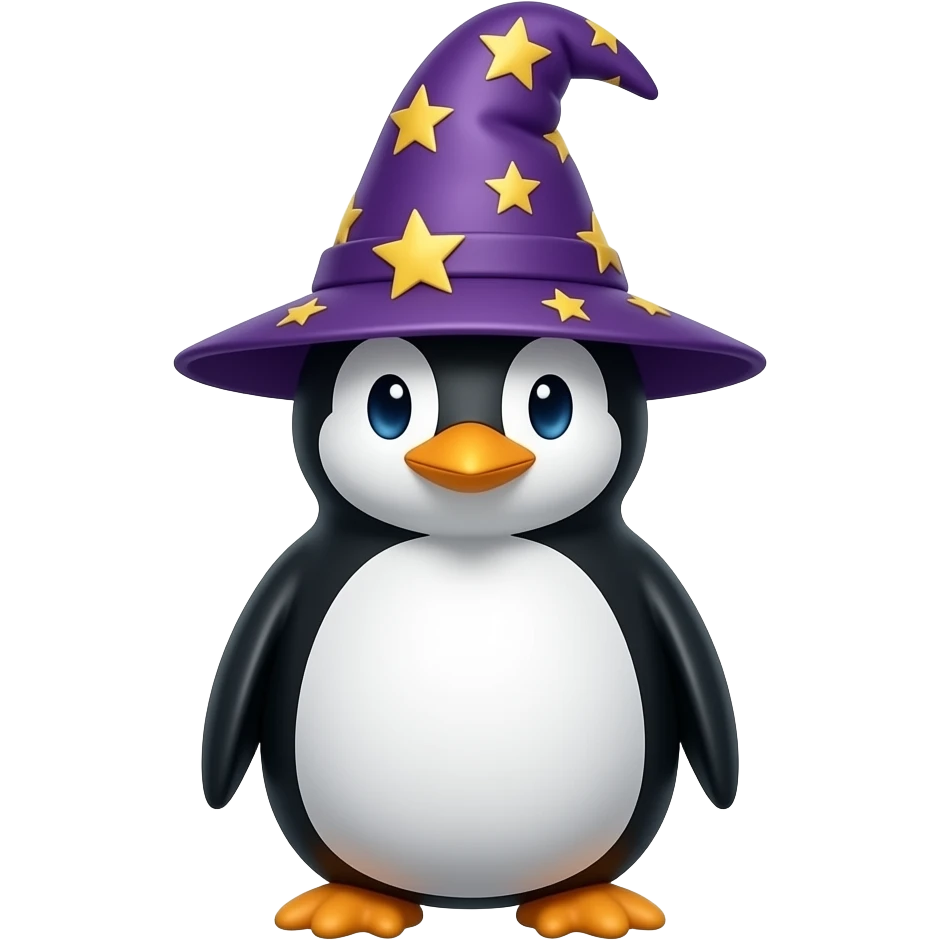 Penguin Wizard emoji
