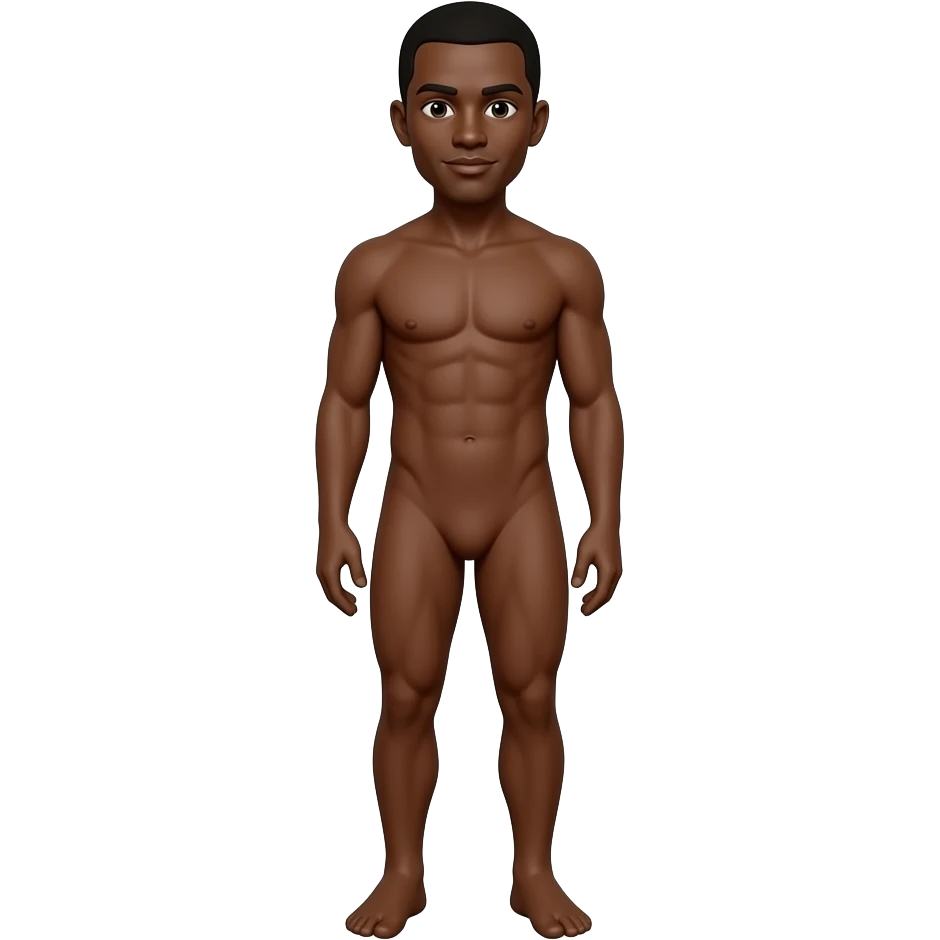 Brown  Man naked full body emoji