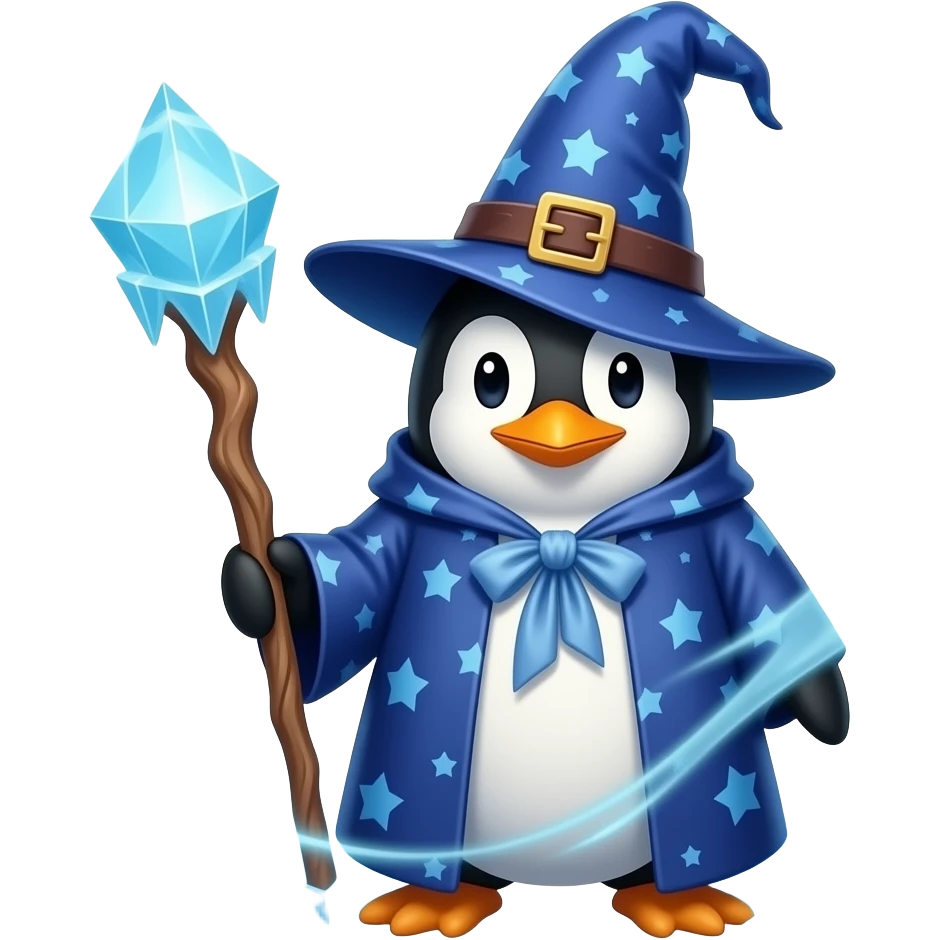Penguin Wizard emoji
