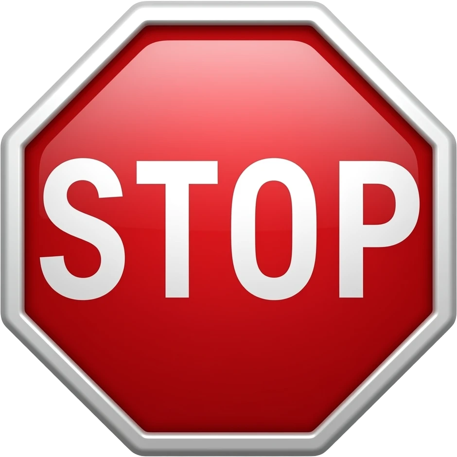 stop sign emoji