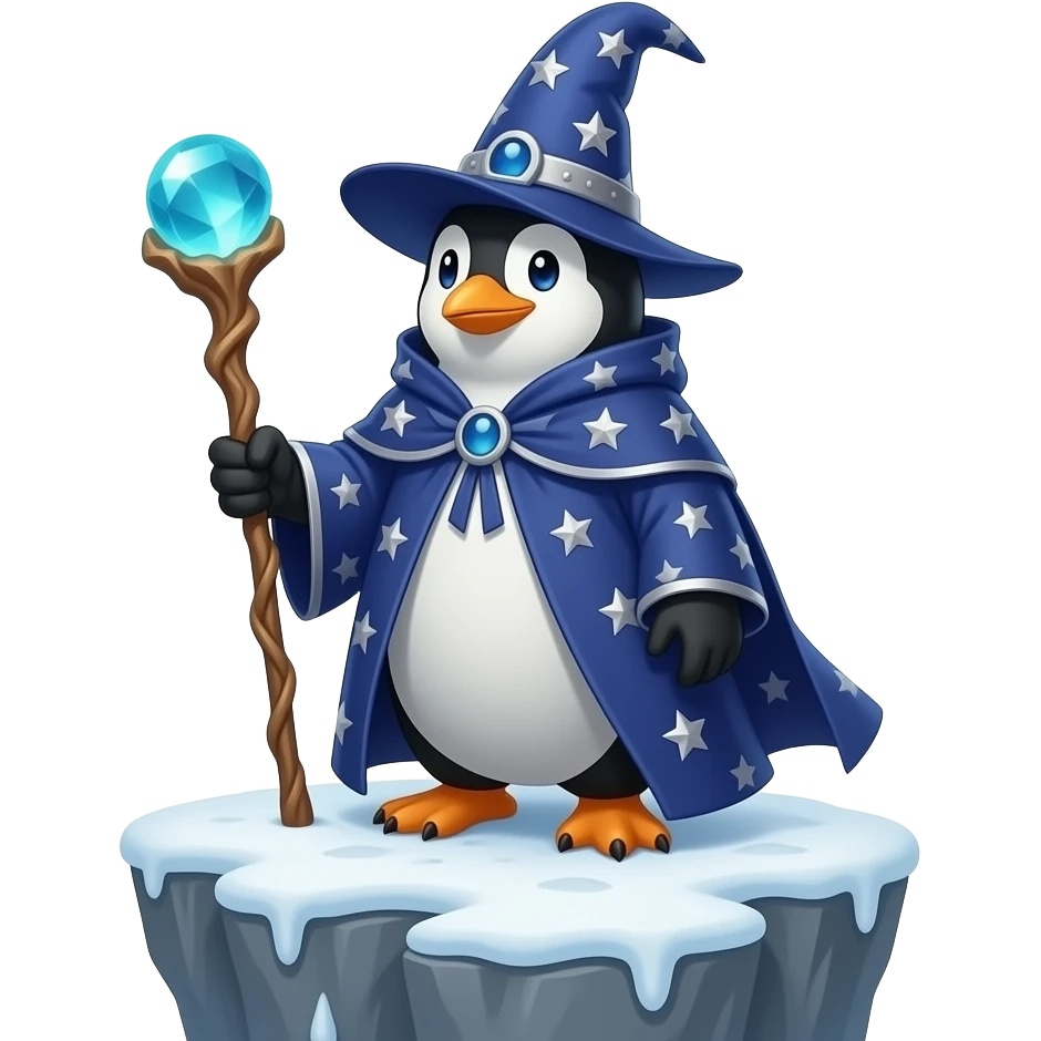Penguin Wizard emoji