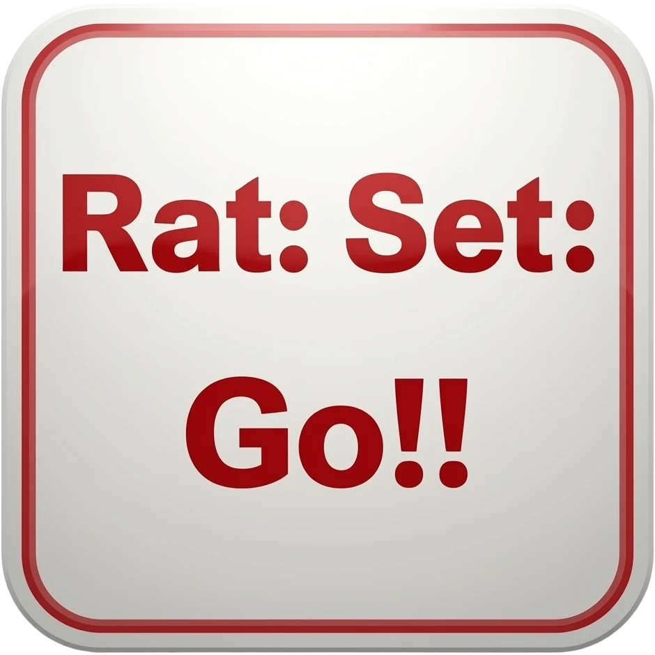 A "Ready... Set...  Go!!!" sign emoji