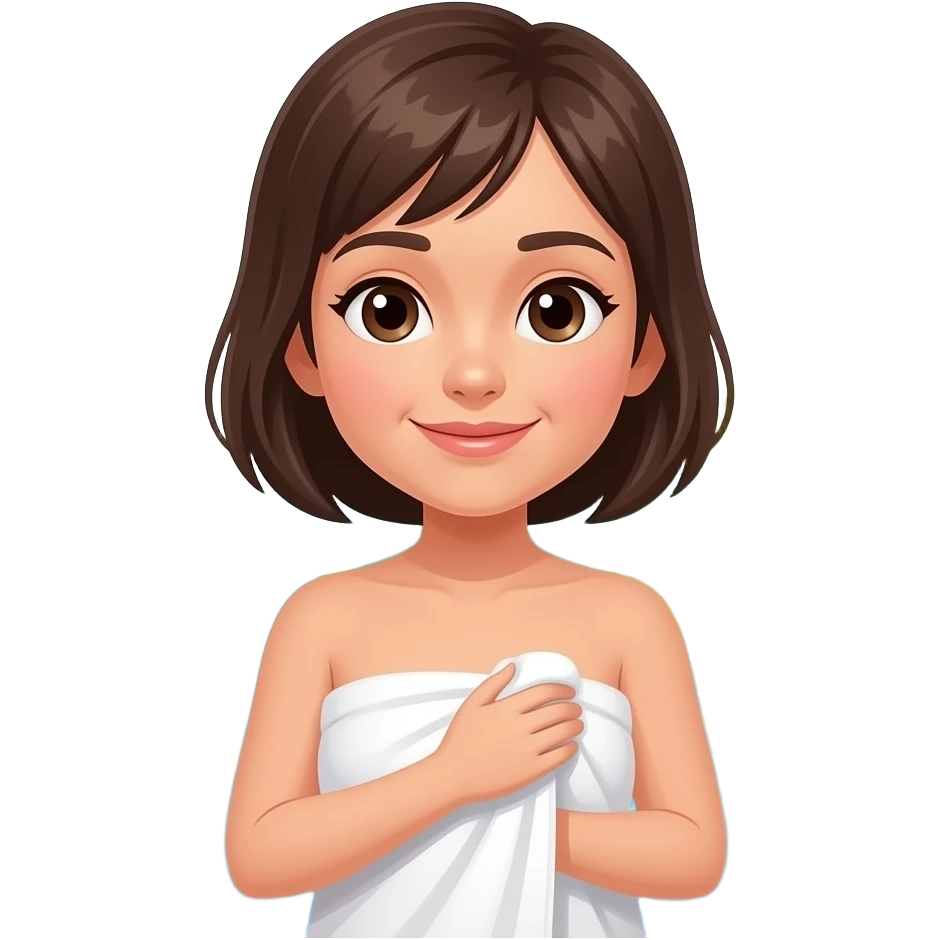 Девушка у реки закутанная в полотенце emoji
