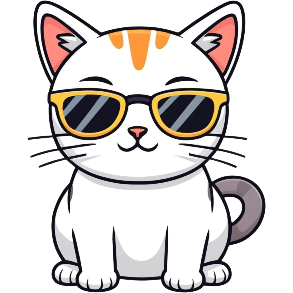 Cat with sunglasses emoji
